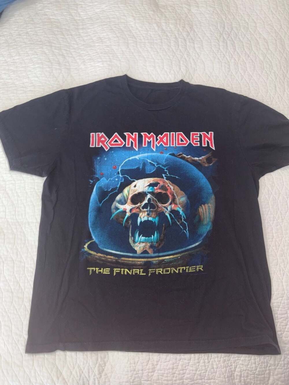 Iron Maiden The Final Frontier Graphic T-Shirt Black Band Tee
